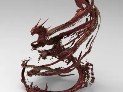Pheonix crimson splash version 2 3D model
