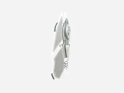 SciFi Shield A06 Full White - Sci Fi Weapon Design Low-poly 3D model