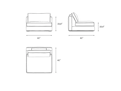 Sofa collection five modules six pieces 3D model