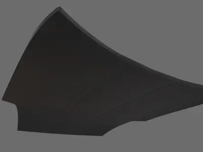 Car Bonnet 04 Low-poly 3D model