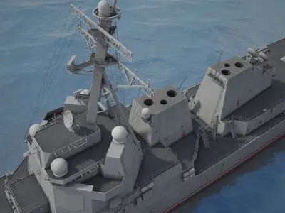 USS Forrest Sherman DDG98 Destroyer 3D model
