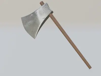 Textured Low Poly Ax Free low-poly 3D model
