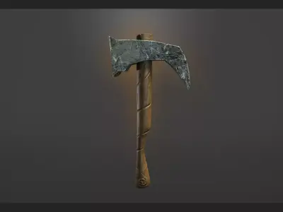 Pick Axe Low-poly 3D model buy