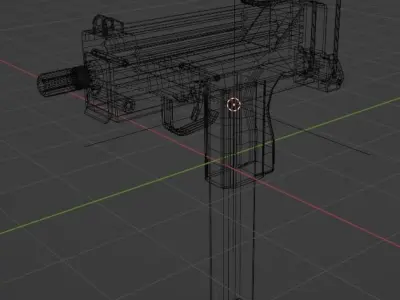 MAC-10 SMG Low-poly 3D model Low-poly 3D model
