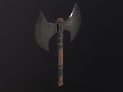 Celtic Axe 3D Model Low-poly 3D model