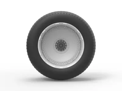 Wheel from vintage monster truck Scale 1 to 25 3D print model get