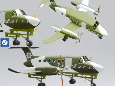 flight check airplane 3D model