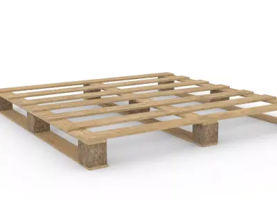 1200x1200mm quad pallet Low-poly 3D model