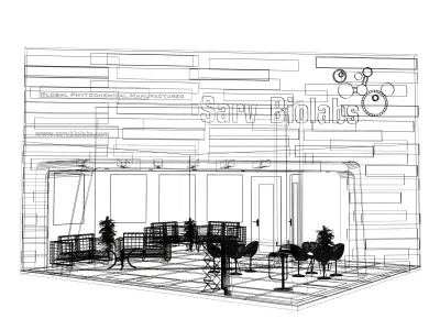 Exhibition Stall size 7x6Mtr Two Side Open 3D model  3D model