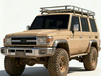 Realistic Classic Off-Road Desert SUV 3D Model Low-poly 3D model