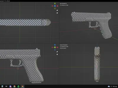 Glock 17 Low-poly 3D model get