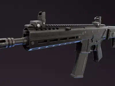 JAKL Rifle Low-poly 3D model