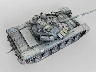 Russian T-72B3 tank destroyed by Ukrainian army  3D model