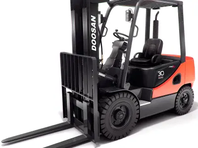 Forklift Doosan D30s 3D model