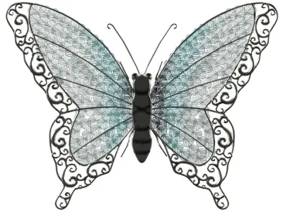 3D Model Styled Butterfly Wall Decor 3D model