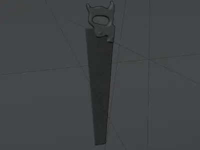 Rusty Tool Panel Saw 3D scan PBR 4K textures Low-poly 3D model