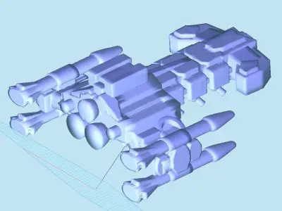 Terran battlecruiser  3D print model