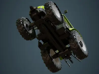 Tractor 1 Untextured 3D model
