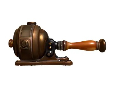 Steampunk Crank Mechanism Prop Low-poly 3D model