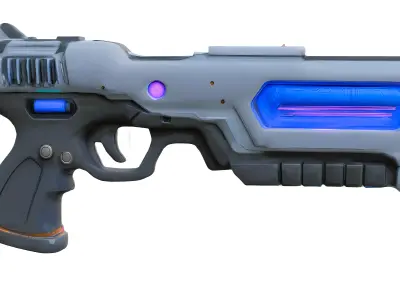 Gun 3d Model  Low-poly 3D model