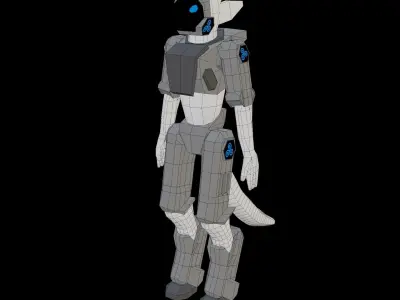 LowPoly Base Male Protogen Free low-poly 3D model