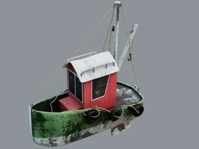 Tug boat 3D model by amiraskari748
