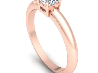 Solitaire Ring 3d Model And Render Detail  Free 3D print model