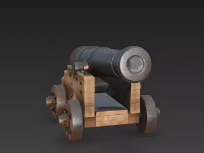 The Iron Sovereign Realistic Vintage Cannon 3D Model Low-poly 3D model