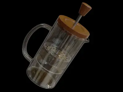 Elegant French Press 3D Model 3D model