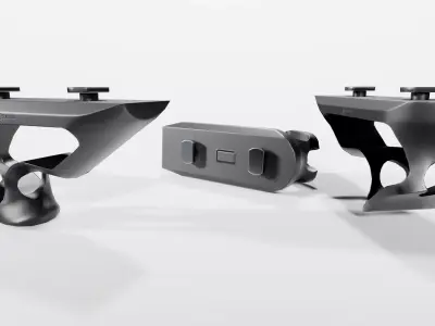 Fortis SHIFT Short MLOK Angled Grip Low-poly 3D model