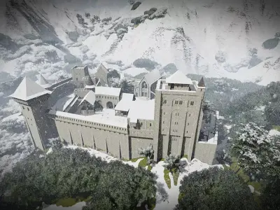 Medieval Castle 3D model 12