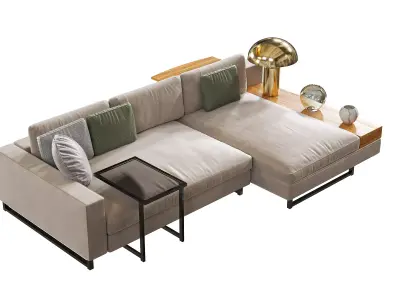 Sofa Sormani Hernest set decoration Octane Render Version Free 3D model