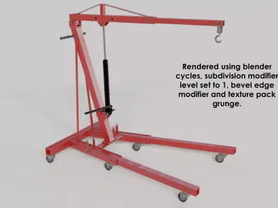 workshop-enging hoist Low-poly 3D model