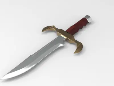 Old Knife Low-poly 3D model buy