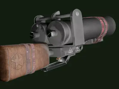 Handmade shotgun for post-apocalypse Low-poly 3D model