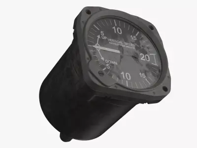 Analog VSI for Aircraft Panel Dirt 3D model