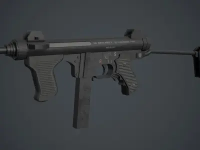 Beretta M12S Low-poly 3D model