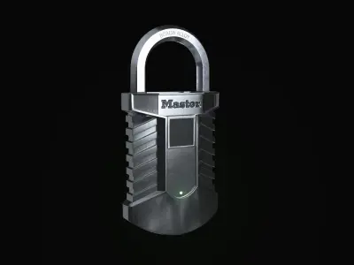 Smart Padlock Hi - poly Textured  Free 3D model