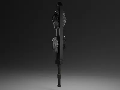 zombie apocalypse style sword Low-poly 3D model