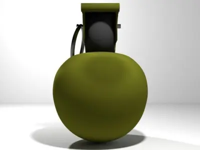 Hand Grenade Fragmentation sphere shape 3D model
