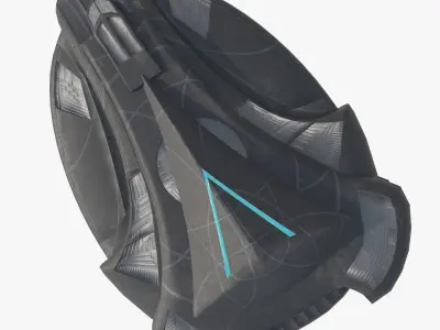 battleship Alkesh Low-poly 3D model
