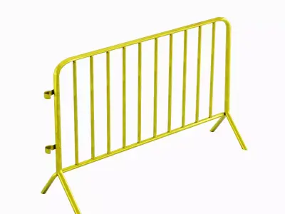 Fence Barrier 04 Low-poly 3D model
