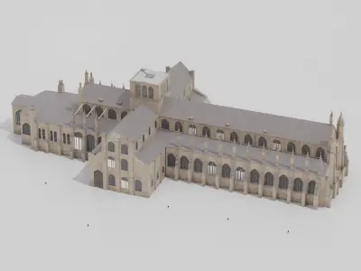Winchester Cathedral Low-poly 3D model