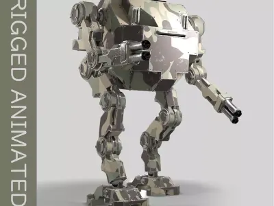 Mech 09 - Faton Low-poly 3D model