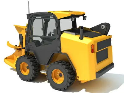 Skid Steer Loader Tree Cutter 3D model