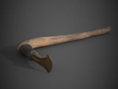 Bronze Age Adze Low-poly 3D model