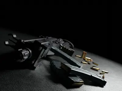 Splinter 49R SMG Low-poly 3D model