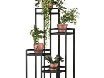 Metal Plant Set 14 3D model