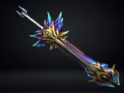 Futuristic Sword Low-poly 3D model 26