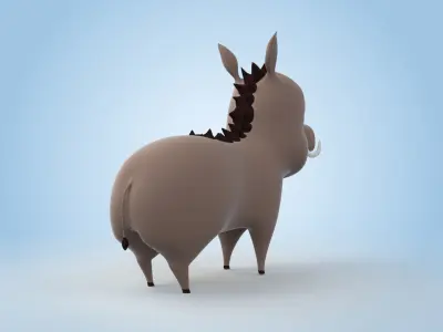 Cartoon Boar 3D model